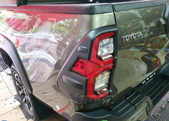 Black Front Rear Tail Light Lamp Cover For Toyota Hilux Mk3 2020 2021 2022 Black Front Rear Tail Light Lamp Cover For Toyota Hilux Mk3 2020 2021 2022