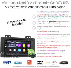 Car DVD Player Land Rover Freelander 1 L314 Stereo Radio USB MP3 Facia Kit ISO