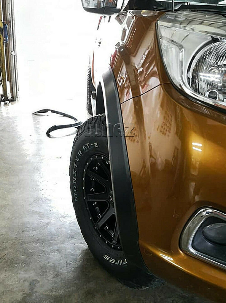 4 Pcs Set Wheel Arch Fender Flare Slim Matte Black For Nissan Navara NP300 D23
