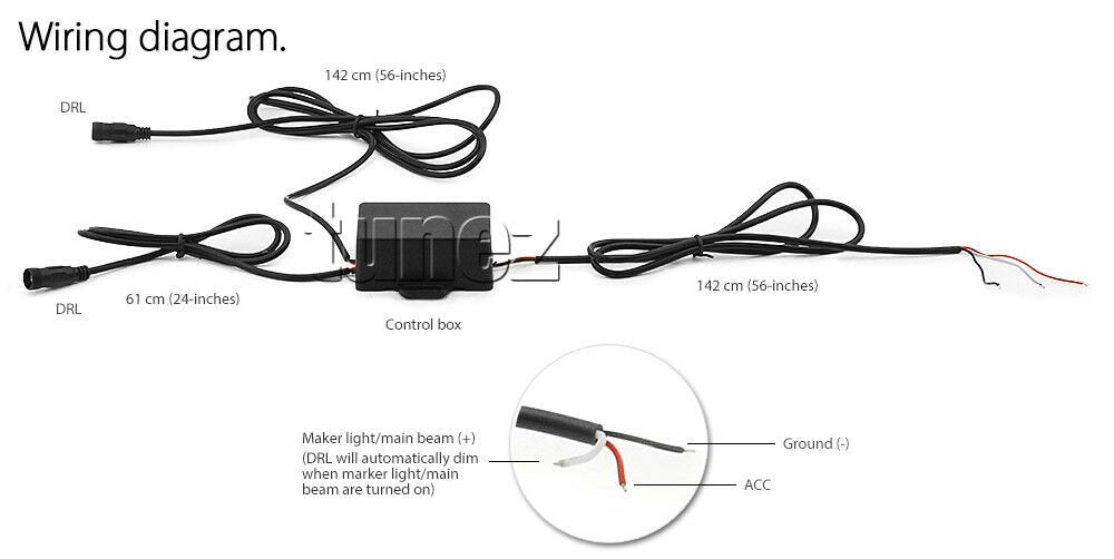 LED Daytime Running Light DRL For Nissan Navara NP300 D23 Fog Lamp Glossy Black