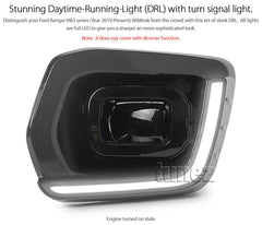 DRL Daylight Sequential Indicator Fog Lamp For Ford Ranger PX T6 MK3 Wildtrak