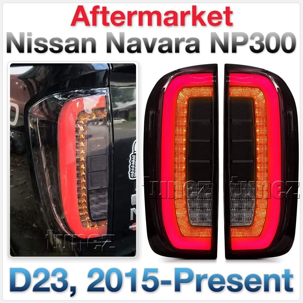 Tail Lights Rear Lamp LED Smoked For Nissan Navara NP300 D23 Series DX RX ST ST-X SL Visia Acenta Acenta+ N-Connecta Tekna Truck Pickup Full COB LED Replacement 2015 2016 2017 2018 2019 2020 Tail Lights Rear Lamp LED Smoked For Nissan Navara NP300 D23 Series DX RX ST ST-X SL Visia Acenta Acenta+ N-Connecta Tekna Truck Pickup Full COB LED Replacement 2015 2016 2017 2018 2019 2020