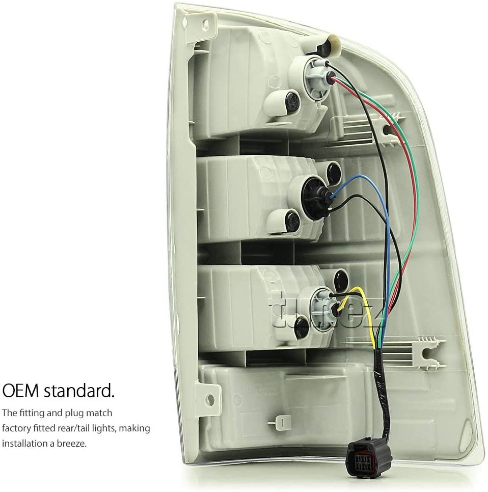 Left Side Replacement Rear Tail Light Lamp for Ford Ranger PJ PK 2007-2011 Ute Left Hand Side XL XL Hi-Rider XLT XLT Hi-Rider Wildtrak New Facelift Edition With Bulbs & Globe