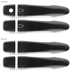 Matte Black Keyless Smart Key Door Handle Cover For Nissan Navara NP300 D23