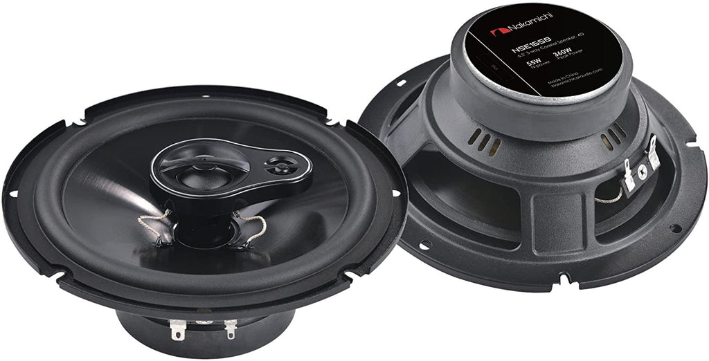 Nakamichi NSE1658 6.5-inches Car Stereo 3 Way Coaxial Speaker 360 Watts Peak Power 50-21kHz Frequency Response Nakamichi NSE1658 6.5-inches Car Stereo 3 Way Coaxial Speaker 360 Watts Peak Power 50-21kHz Frequency Response