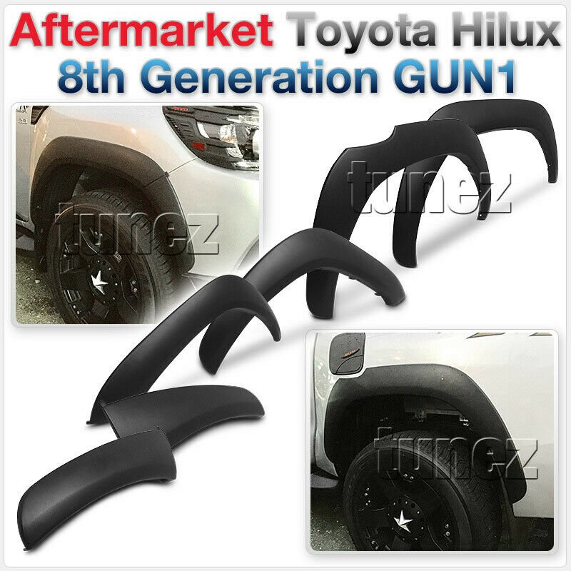 6 Pcs Set Wide Body Wheel Arch Fender Flare Plastic ABS For Toyota Hilux GUN1 6 Pcs Set Wide Body Wheel Arch Fender Flare Plastic ABS For Toyota Hilux GUN1