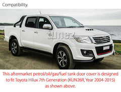 Matte Matt Black Fuel Petrol Gas Tank Door Cover For Toyota Hilux TRD KUN26 Matte Matt Black Fuel Petrol Gas Tank Door Cover For Toyota Hilux TRD KUN26