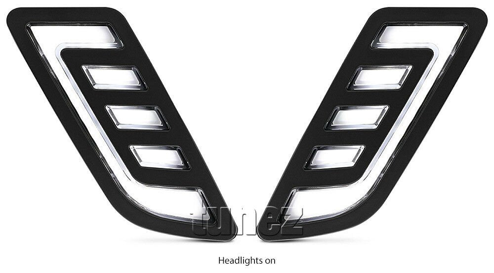 Grill Grille LED Daytime Running Light DRL For Nissan Navara D23 NP300 RX DX