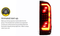 Animated Sequential LED Tail Lights For Navara NP300 D23 Rear Lamp Retro Animated Sequential LED Tail Lights For Navara NP300 D23 Rear Lamp Retro