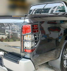 Matte Black Front Rear Tail Light Lamp Covers For Mitsubishi Triton MR 2019 2020 Matte Black Front Rear Tail Light Lamp Covers For Mitsubishi Triton MR 2019 2020