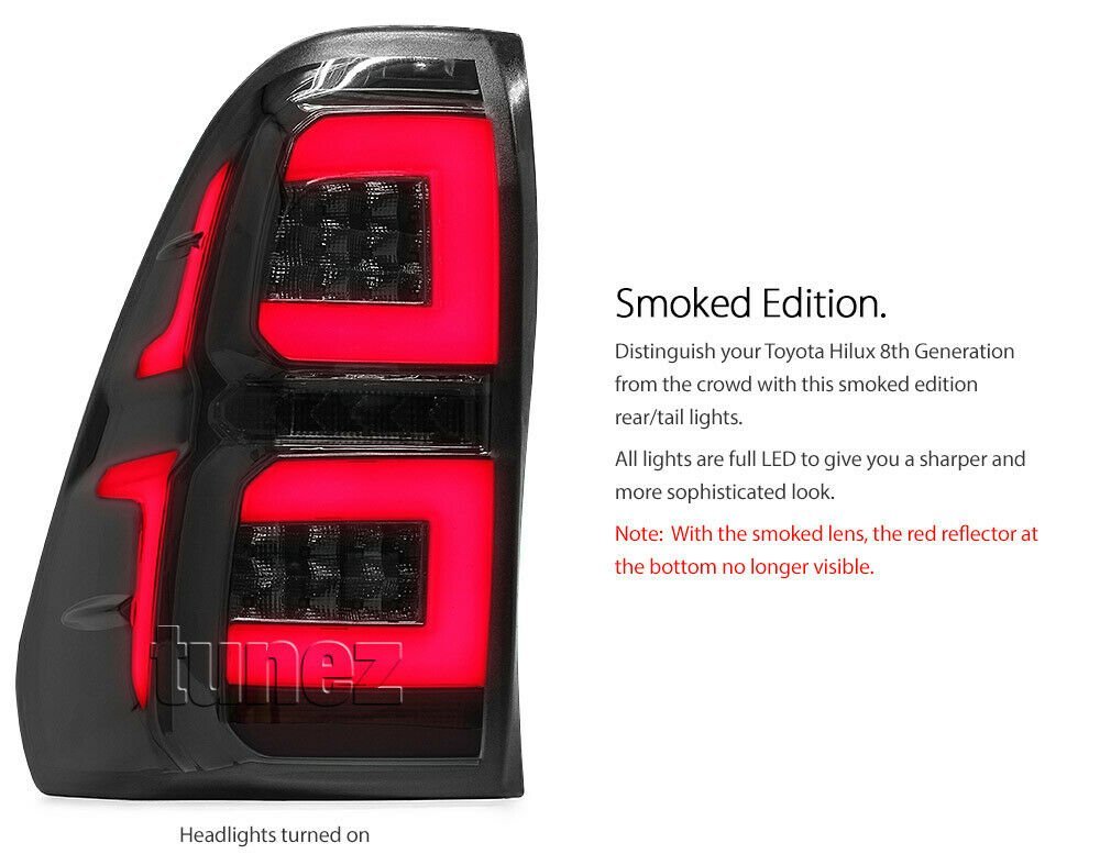 Smoke LED Tail Rear Lamp Sequential Light For Toyota Hilux 2015 2016 2017