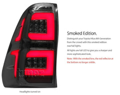 Smoke LED Tail Rear Lamp Sequential Light For Toyota Hilux 2015 2016 2017