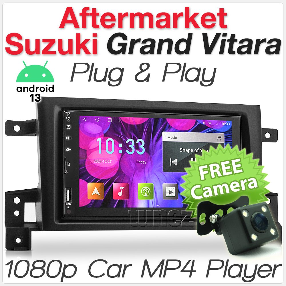 Android Car MP3 Player For Suzuki Grand Vitara Stereo Head Unit Fascia Kit MKV
