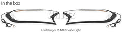 LED Cover Light Matt Black for Ford Ranger PX2 MK2 T6 & Everest UA 2015-2020 Pair COB Chip-On-Board Front Light XL XLT XLS Wildtrak Ambiente Titanium Trend