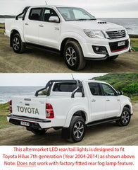NEW Smoke LED Tail Rear Lamp Light Set Pair For Toyota Hilux 2005-2014 SR5 Mk7
