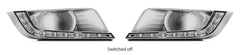 Pair Ford Ranger PX2 Wildtrak 2015-ON White LED DRL Daylight Fog Lamp Indicator