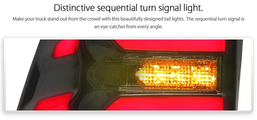 Smoke LED Tail Rear Lamp Sequential Light For Toyota Hilux 2015 2016 2017
