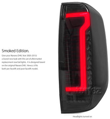 Smoke LED Tail Rear Lamp Lights For Nissan Navara D40 2005-2015 Car RX ST ST-X