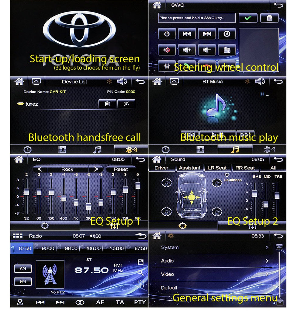 7" Car MP3 DVD Player Double DIN 2 Head Unit Stereo Radio In Dash CD 1080p MP4