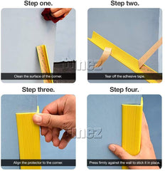 Durable Wall Corner Guards Protector Edge Baby Cover Bumper Parent Safety (Inelastic Corner Protector) 2.5cm x 2.5cm (0.98 x 0.98 Inch)