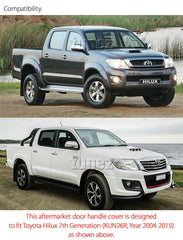 Matte Black Key Door Handle Cover Guard For Toyota Hilux KUN26 2004 2005-2015