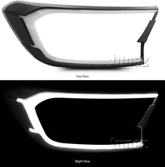 LED Cover Light Matt Black for Ford Ranger PX2 MK2 T6 & Everest UA 2015-2020 Pair COB Chip-On-Board Front Light XL XLT XLS Wildtrak Ambiente Titanium Trend