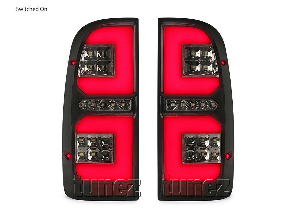 NEW Smoke LED Tail Rear Lamp Light Set Pair For Toyota Hilux 2005-2014 SR5 Mk7