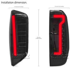 Smoke LED Tail Rear Lamp Lights For Nissan Navara D40 2005-2015 Car RX ST ST-X