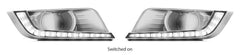 Pair Ford Ranger PX2 Wildtrak 2015-ON White LED DRL Daylight Fog Lamp Indicator