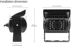 4-PIN Heavy Duty 12V 24V CCD IR Colour Reverse Reversing Camera + 5 Meter Cable