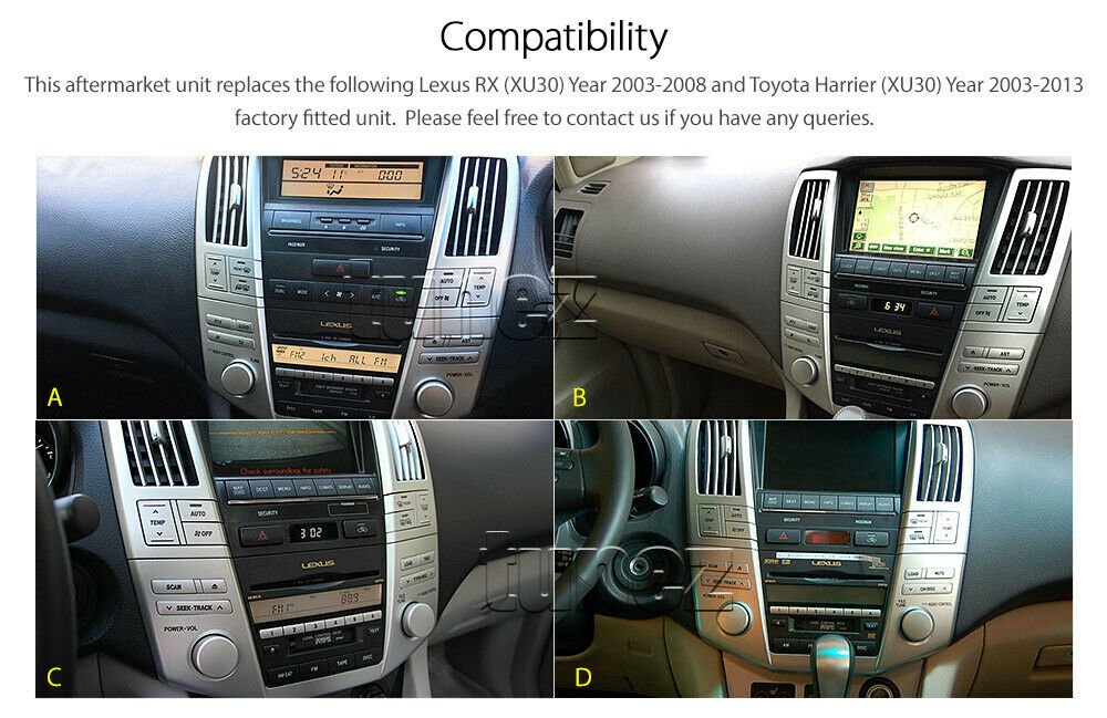 Android Car MP3 GPS Player For Lexus RX XU30 2007 2008 Radio Stereo Fascia Kit