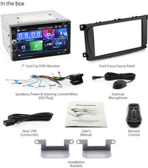 Car DVD Player for Ford Focus Mk2 2009 2010 2011 Radio Stereo Head Unit USB MP3 Silver or Black Fascia Kit