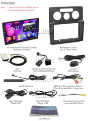 10" Android Car MP3 For Volkswagen Caddy Typ 2k 2005-2010 MP4 Stereo Radio GPS