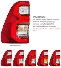 LEFT Side Replacement Tail Rear Lamp Light For Toyota Hilux 2015-2022 SR5 SR
