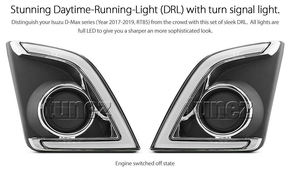 LED Daytime Running Light DRL Isuzu D-Max 2017 RT85 Kit Fog Lamp Car Foglight