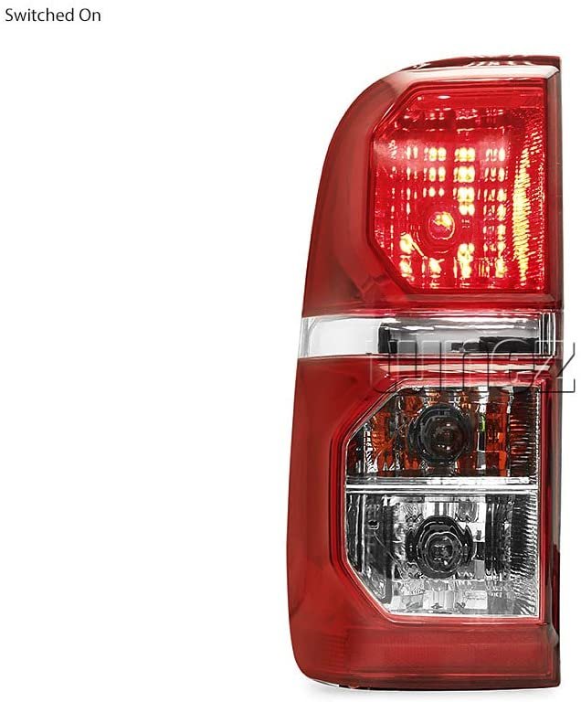 Left Side New Tail Light Rear Lamp Replacement For Toyota Hilux KUN26R 7th Generation AN10 AN20 AN30 Facelift Edition Left-Hand-Side Tail Lamp With Bulbs & Globe SR SR5 Workmate 2004-2015