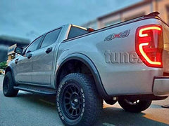Smoked LED Tail Lights Rear Lights Compatible With Ranger PX T6 F150 MK1 MK2 Wildtrak XL XLS XLT Limited 2 F-150 F150 Styled Three LED Tail Rear Lamp for Aftermarket Pair Set Year 2011-2020
