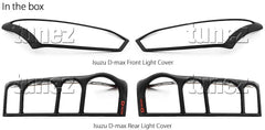 Front Tail Rear Light Lamp Cover Headlamp Compatible With Isuzu D-Max DMax 2017 2018 2019 Matte Black