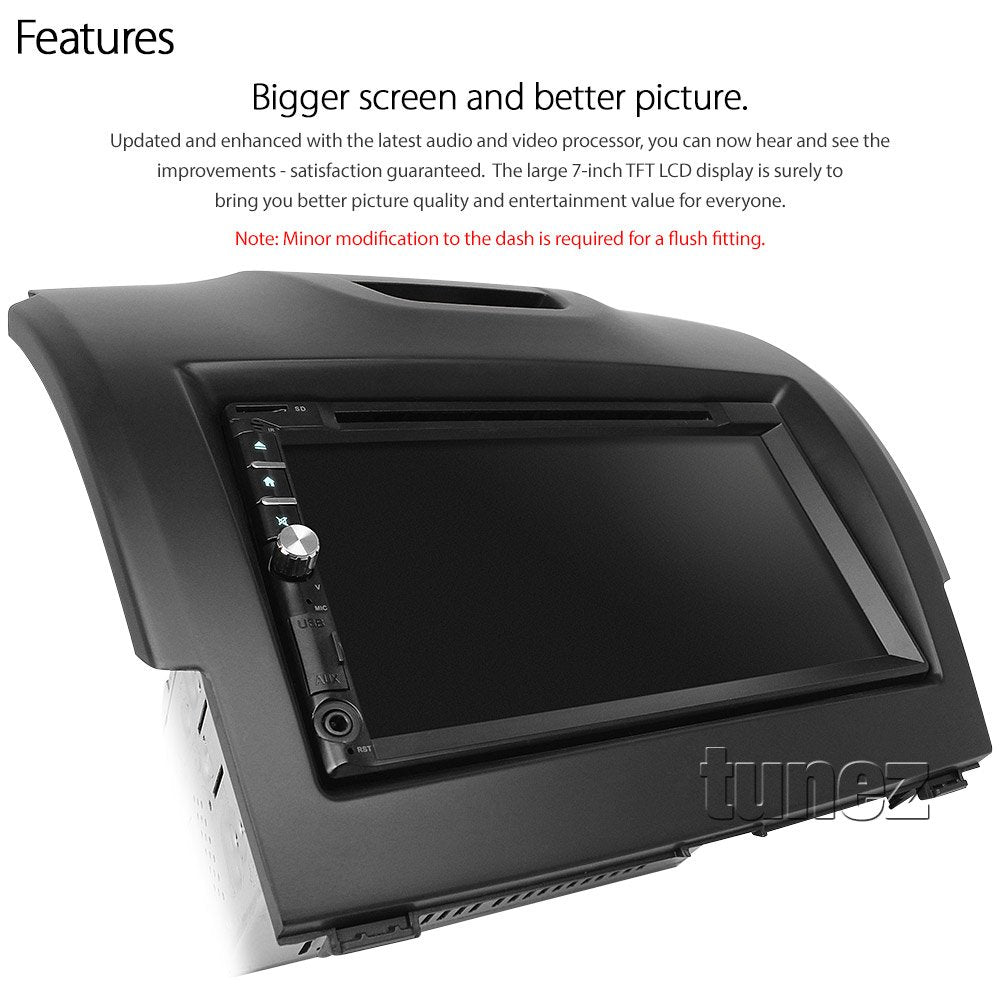 Car DVD Player Isuzu MU-X D-Max USB MP3 Stereo Radio Fascia Facia Kit ISO MUX
