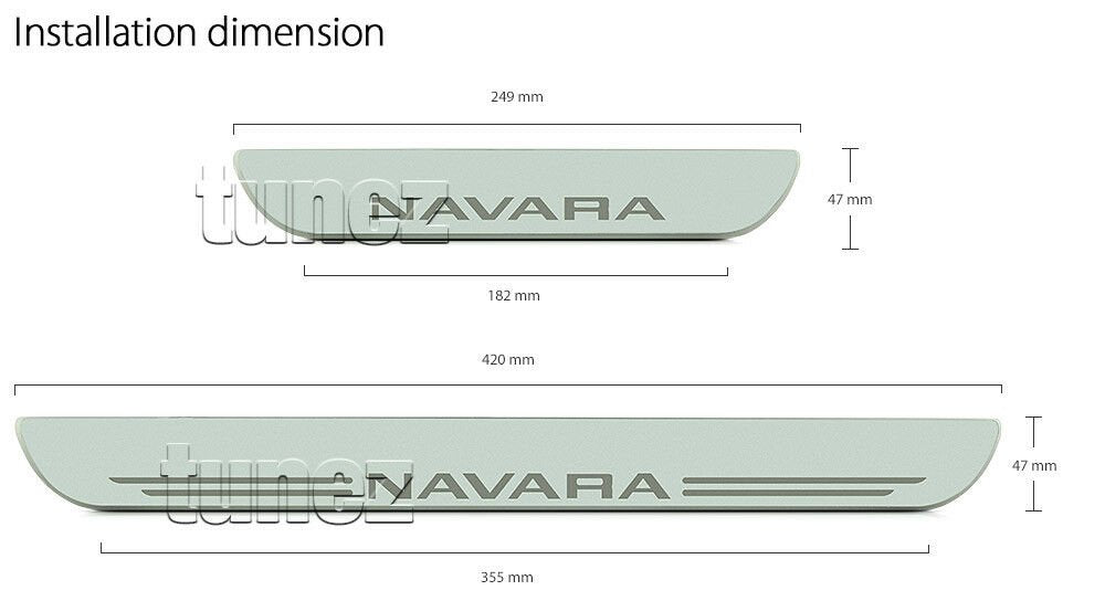 Scuff Plate Door Sill Step Trim LED Light For Nissan Navara 2016-2021 D23