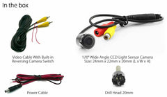 CCD Waterproof Night Vision Car Reverse Camera Rear View Parking Flush Drilling