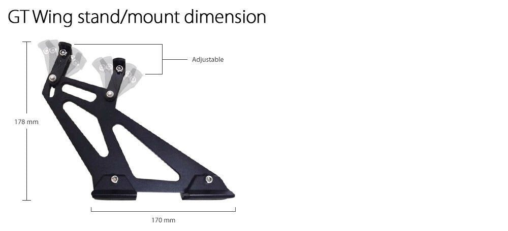 57" Carbon Fiber Black 3D GT Wing Spoiler Drift Down Force G Universal AT Type F