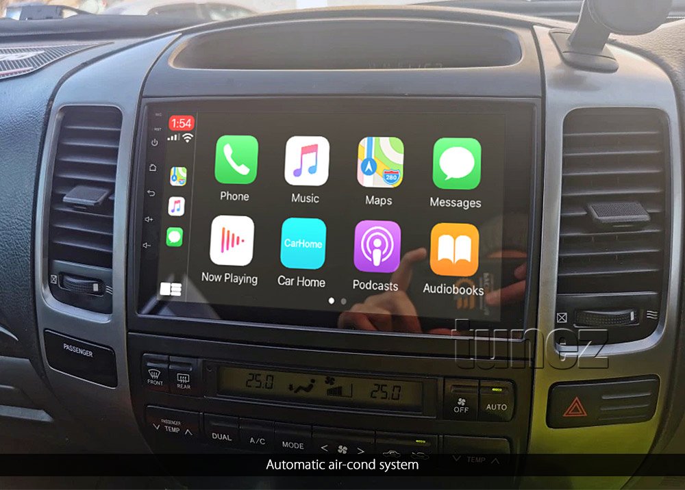 Apple CarPlay Android Auto For Toyota Land Cruiser Prado 120 Series Stereo Radio