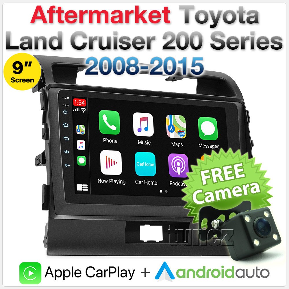 Apple CarPlay Android Auto For Toyota Land Cruiser 200 2008-2015 Radio Stereo