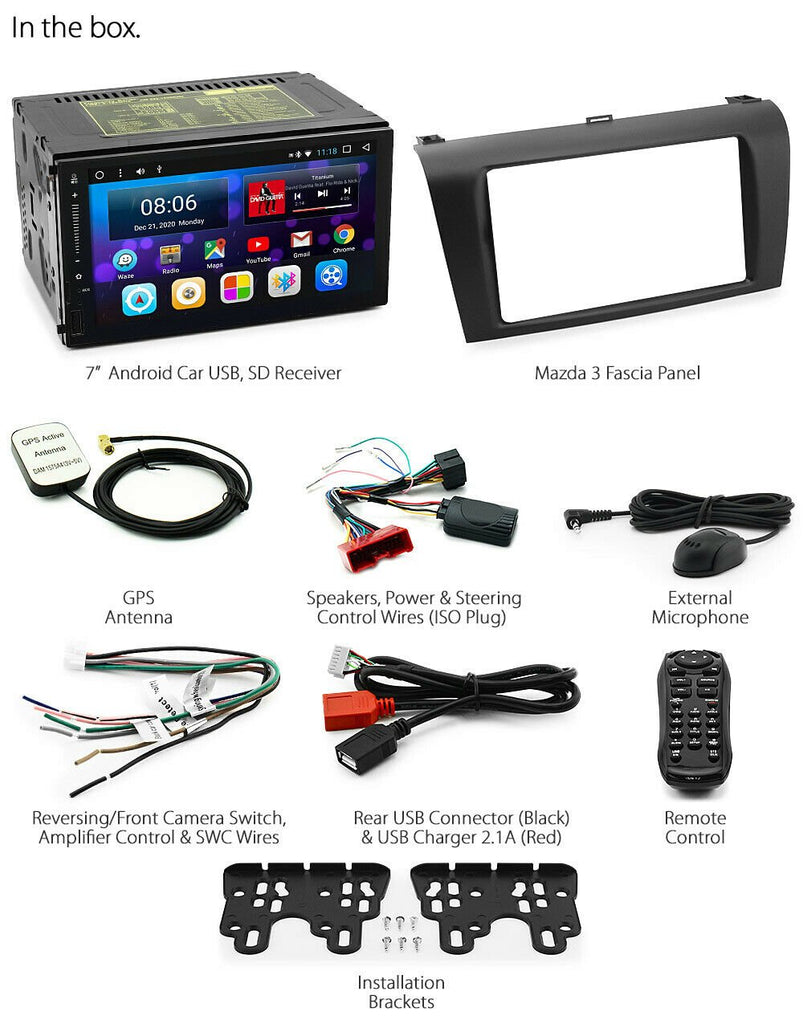 Android Car Player MP3 GPS For Mazda 3 BK 2003-2008 BOSE Radio Stereo Fascia MP4