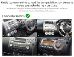 Car DVD MP3 Player For Honda Jazz Fit GD Stereo Radio CD MP4 USB Fascia Kit ISO