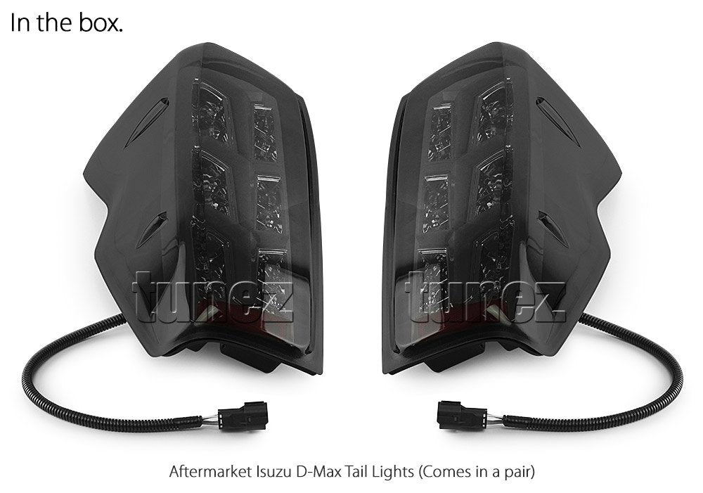 Smoke Avant Black Sequential LED Tail Lights Lamp for Isuzu D-Max DMax 2021 2022