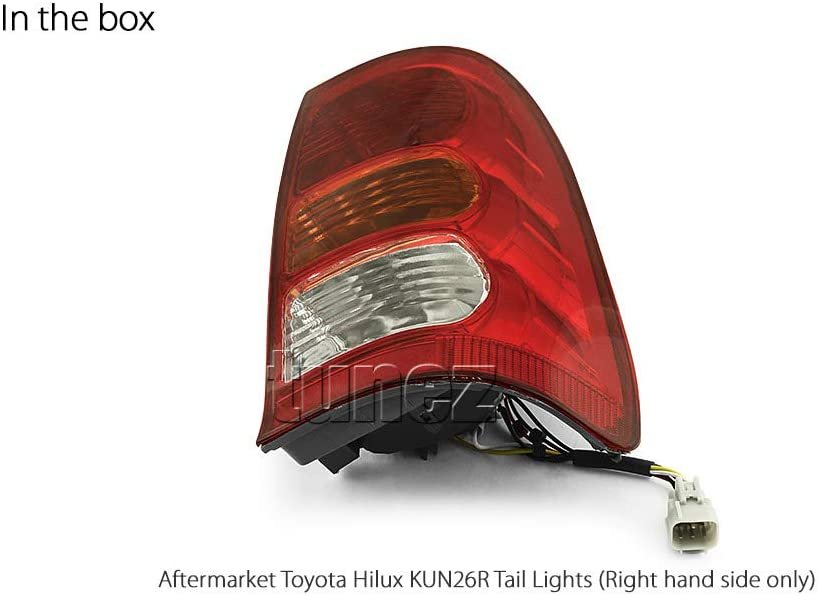 NEW Right Side Tail Light Rear Lamp for Toyota Hilux 7th Generation AN10 AN20 AN30 KUN26R SR SR5 Workmate 2004-2015 Replacement Right-Hand-Side Tail Lamps With Bulbs & Globe Facelift Edition