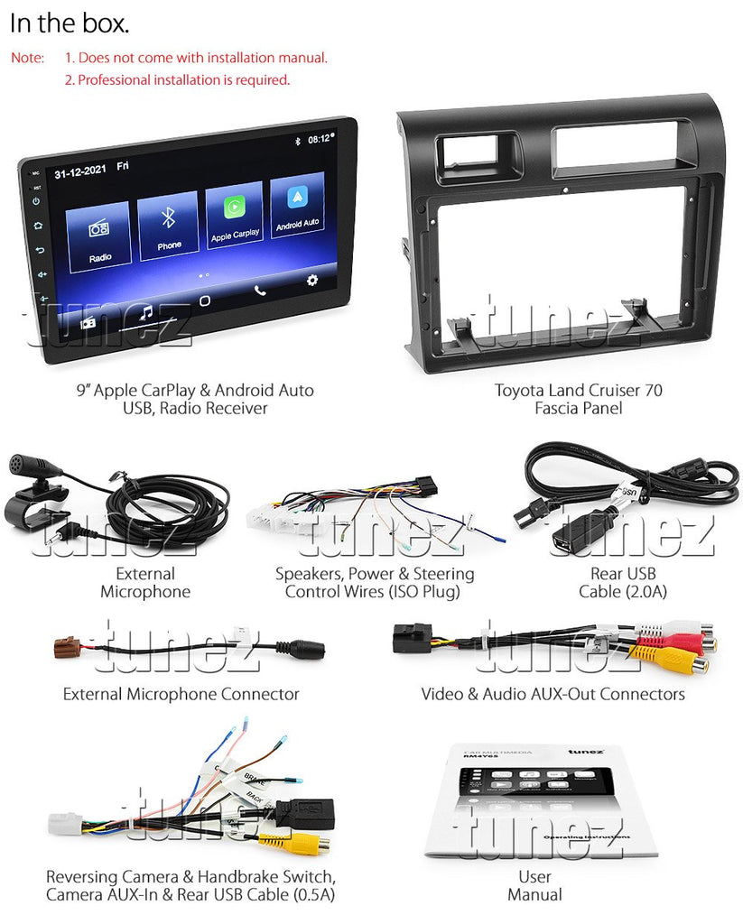Apple CarPlay Android Auto For Toyota Land Cruiser 70 Series VDJ Stereo Radio