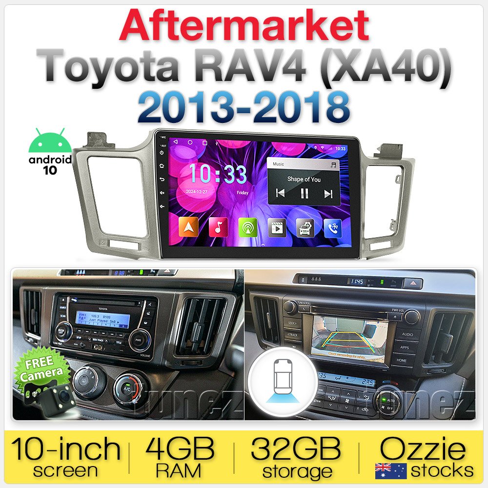 10" Android Car MP3 Player For Toyota RAV4 2013-2018 XA40 Stereo Radio MP4 GPS